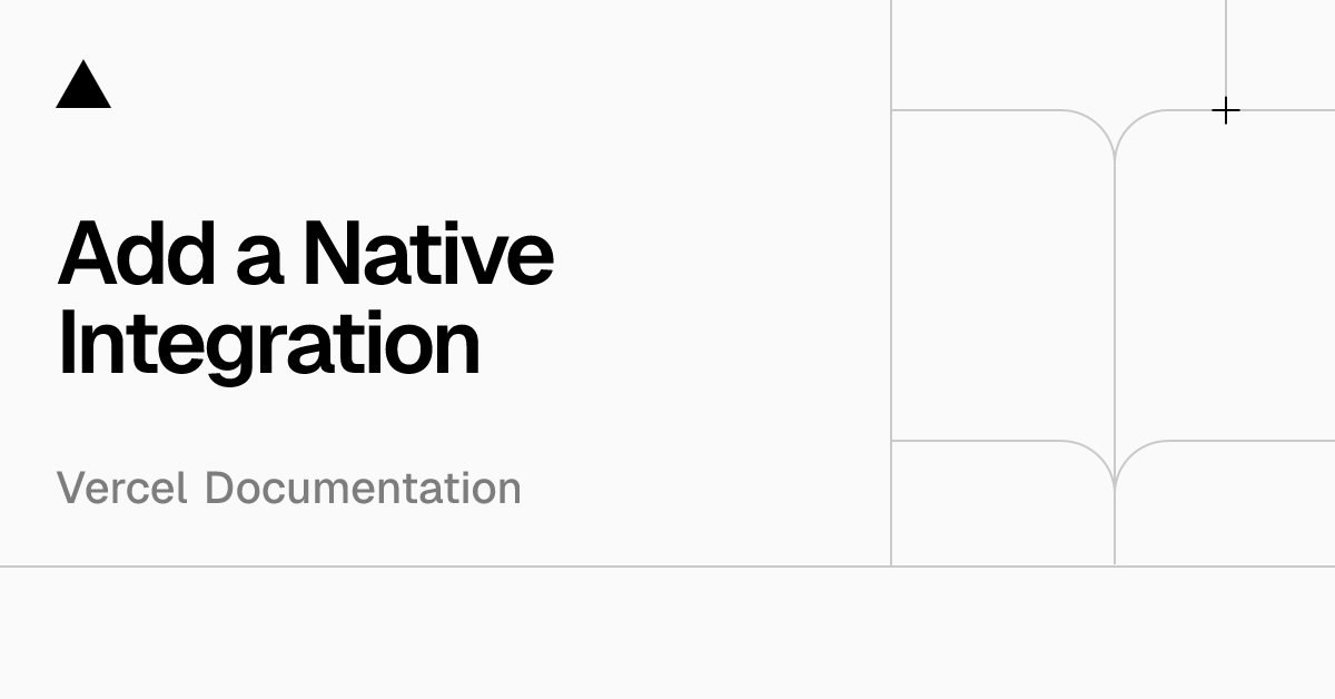 Add a Native Integration