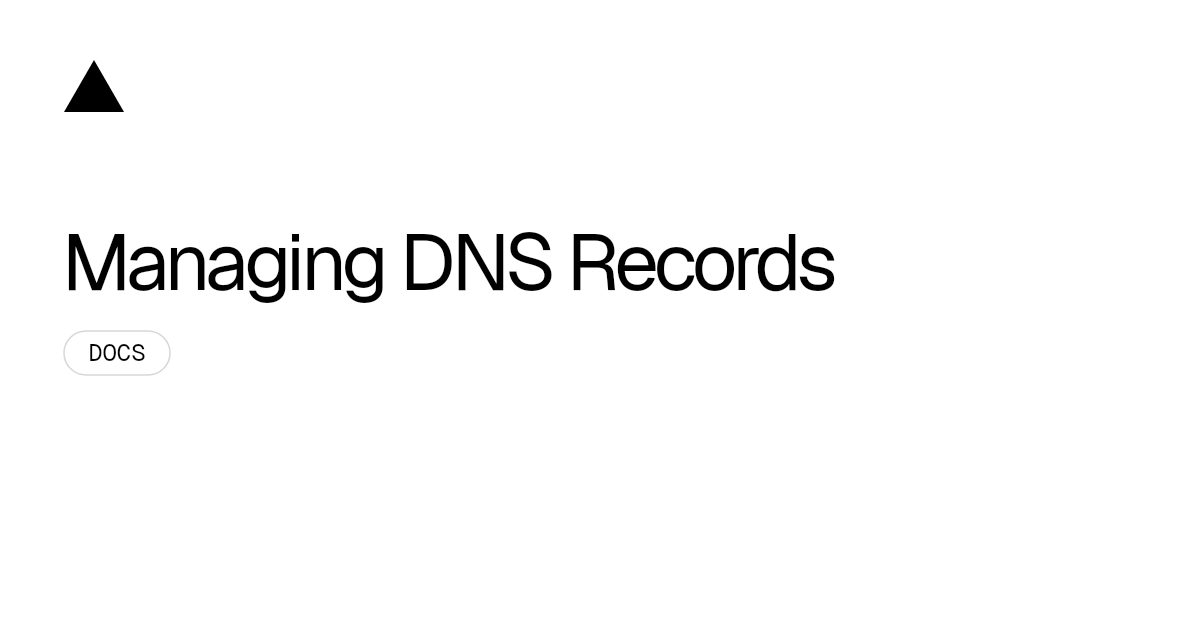 Managing DNS Records