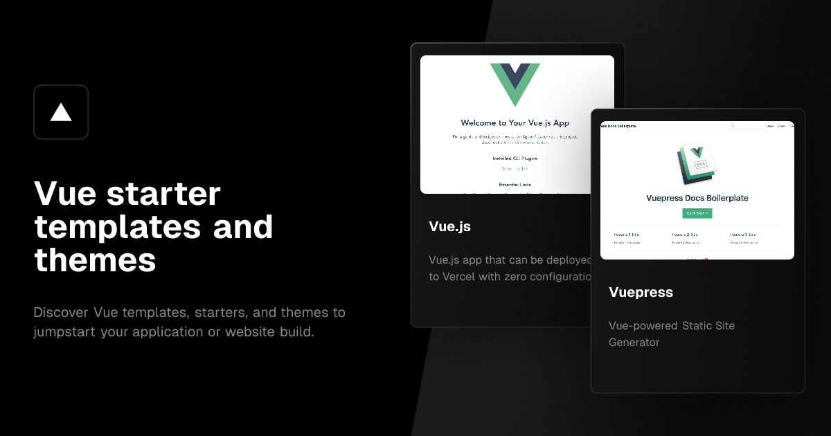 Vue Starter Templates & Themes | Vercel