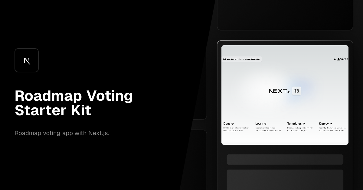 Roadmap Voting Starter Kit Vercel