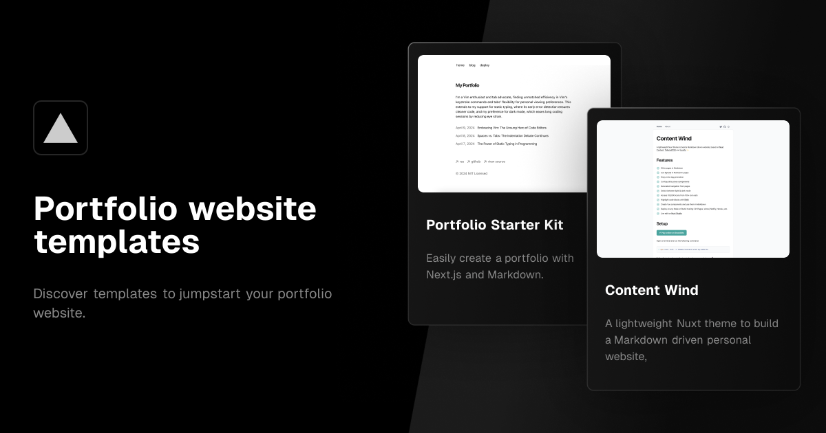 Portfolio Templates - Vercel