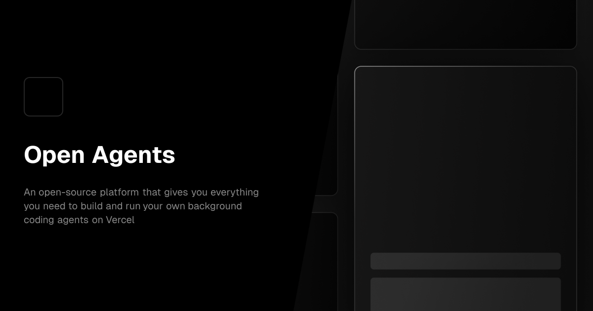 Vercel Open Agents 템플릿 소개 이미지