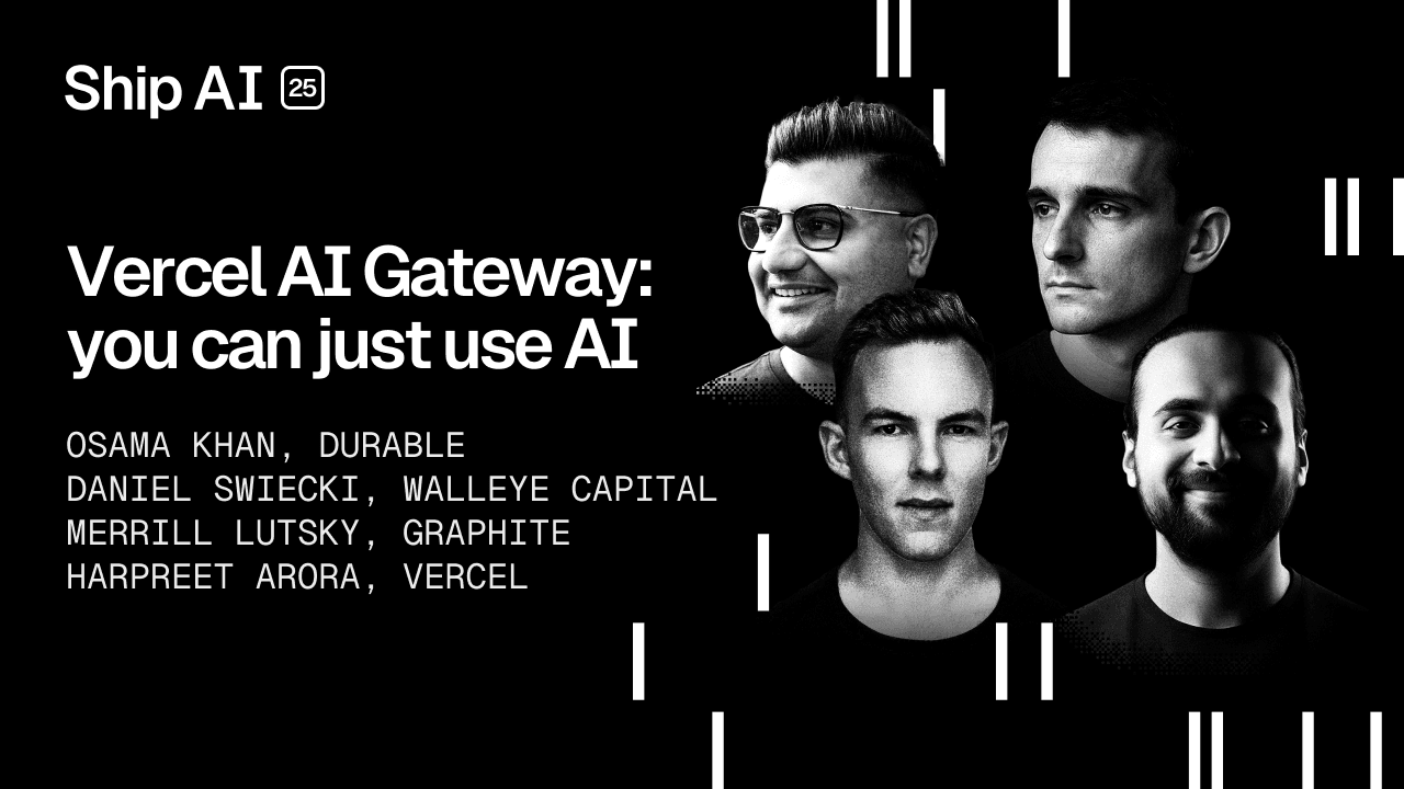 Vercel AI gateway: You can just use AI