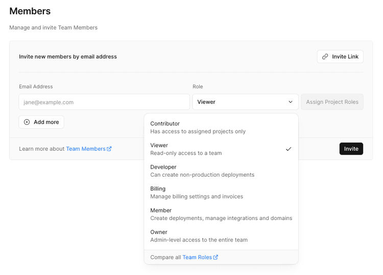 Inviting new members to your team.