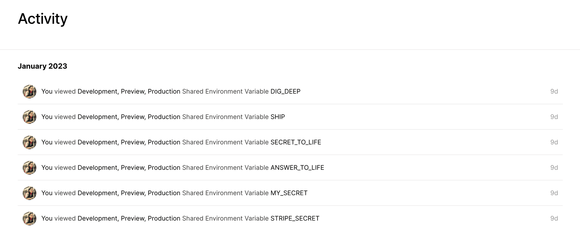 Open Path Activity Log Logs