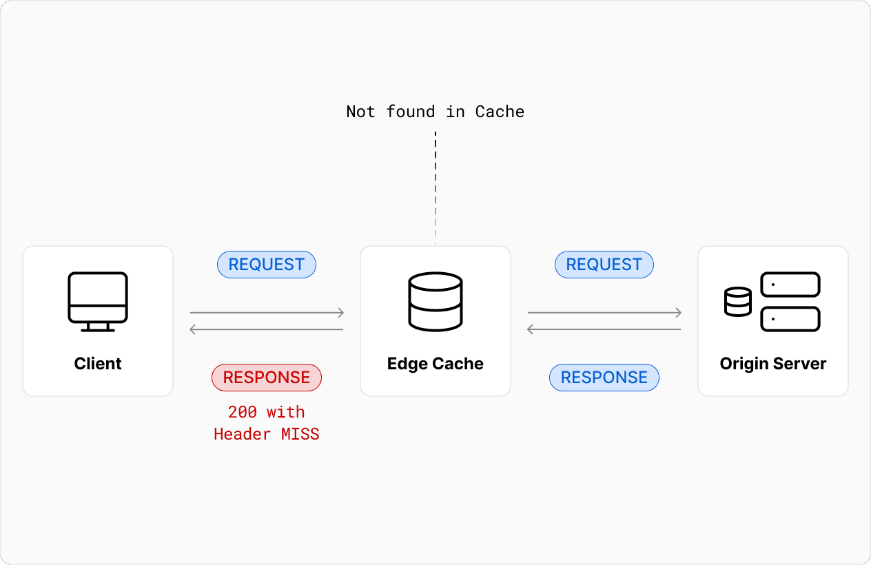 MISS: The response was not found in the cache and was fetched from the origin server