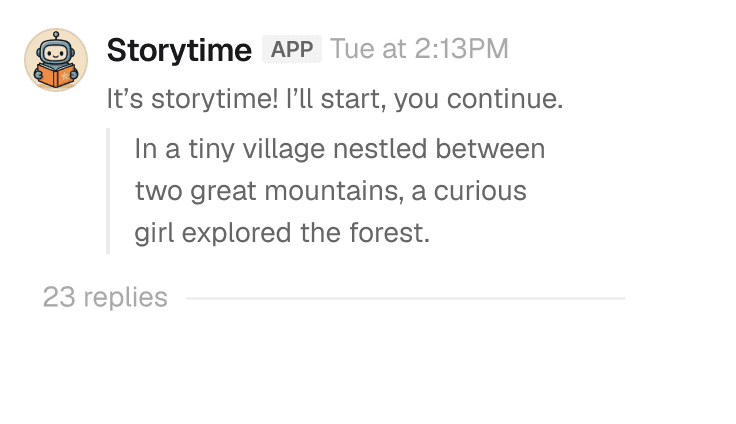 Story Generator Slack Bot