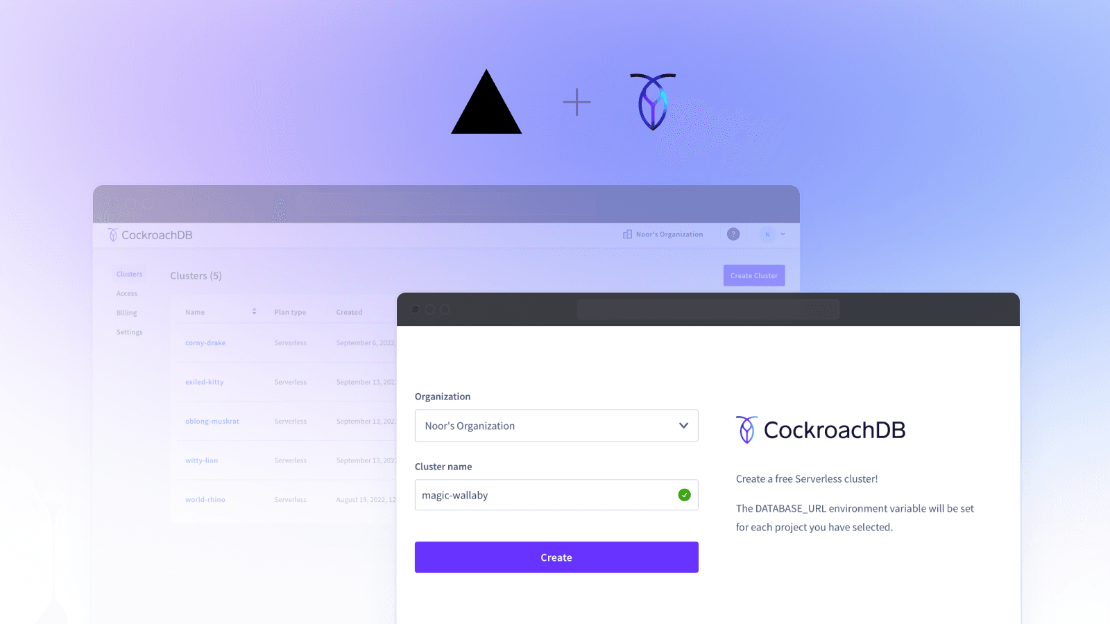Cockroach Labs Integration - Dark Mode