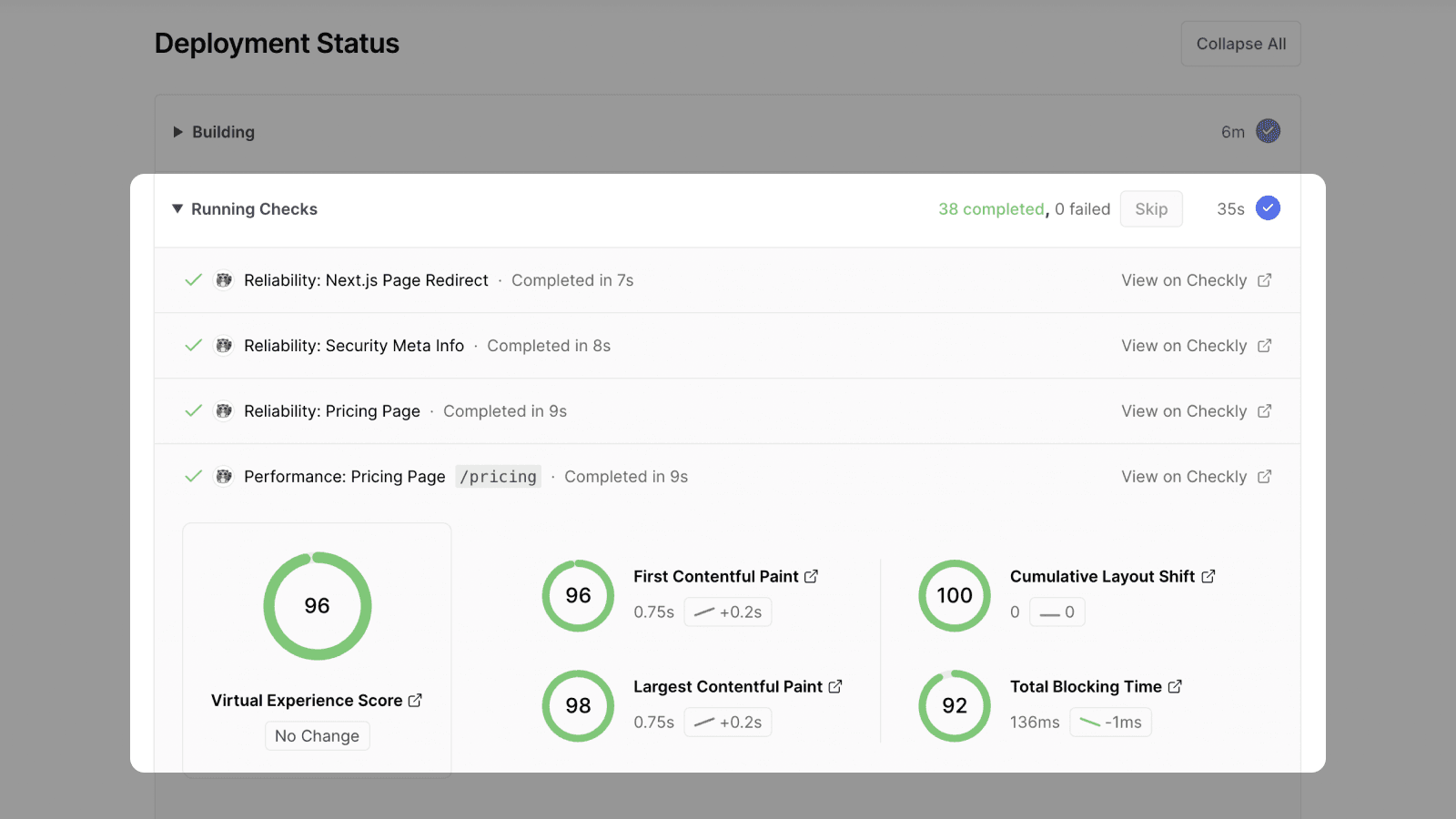 Checkly Integration leveraging the Checks API