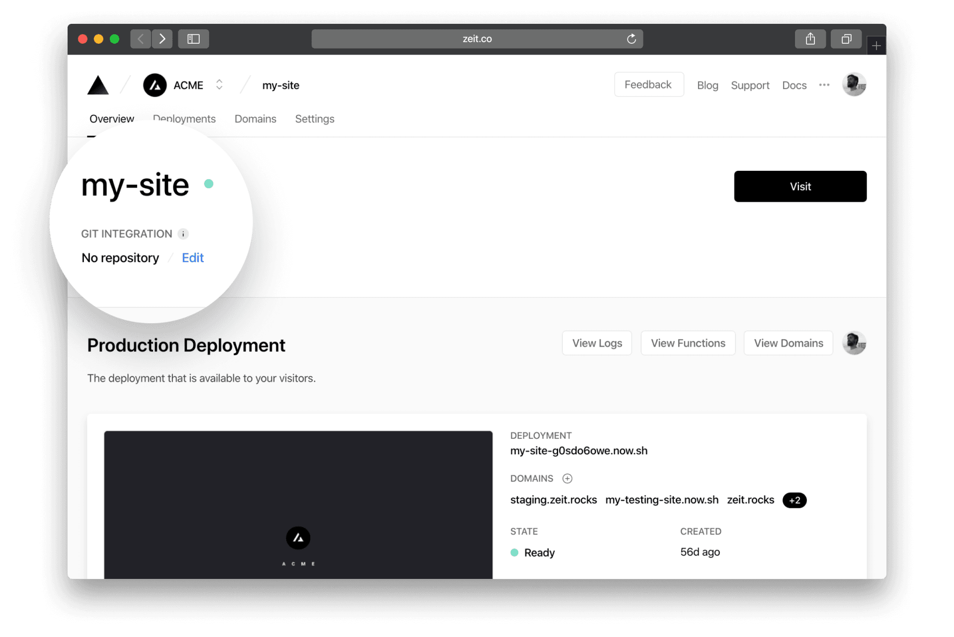 Connect your project to a Git repository.