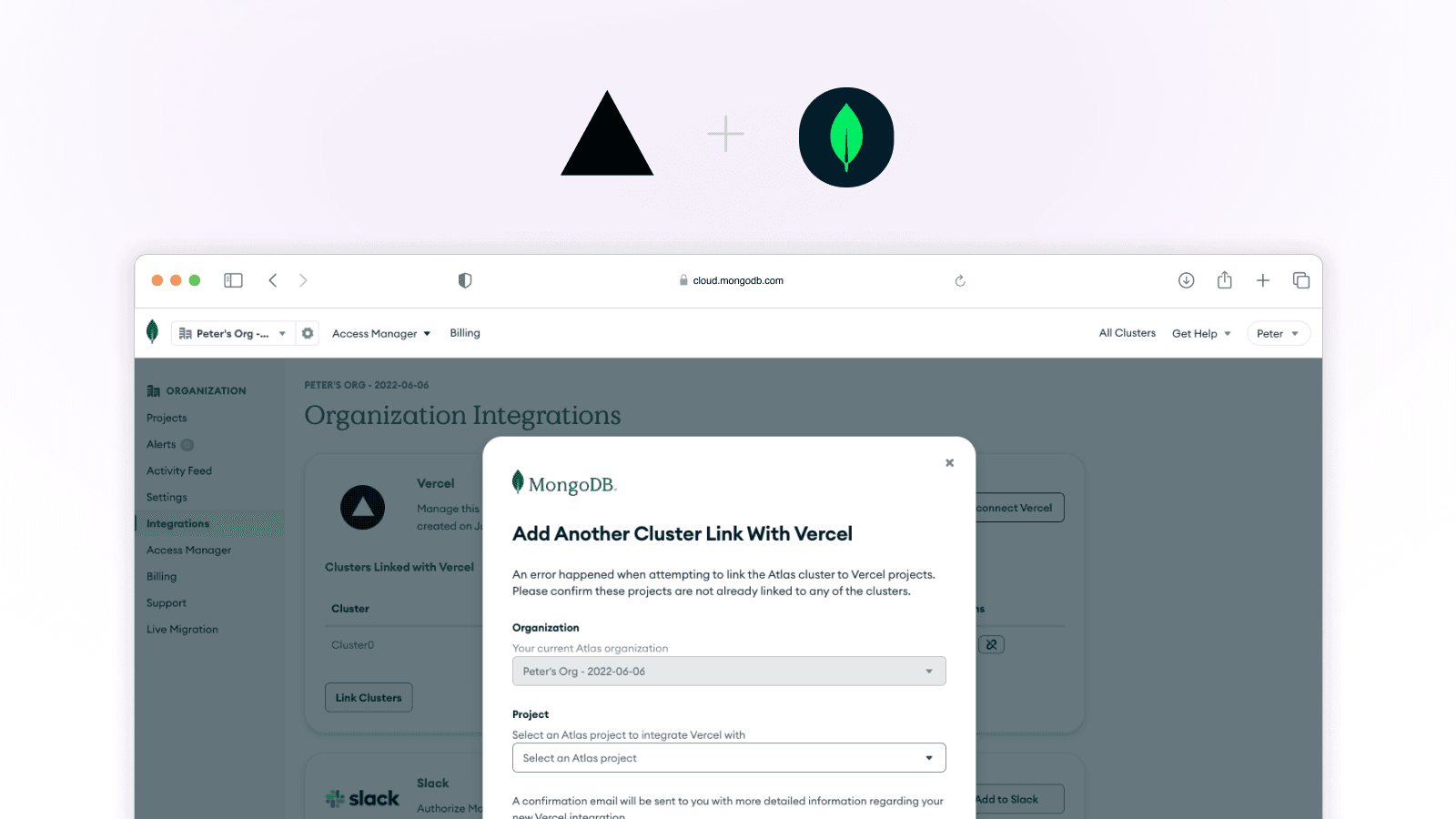 MongoDB Atlas Integration - Dark Mode