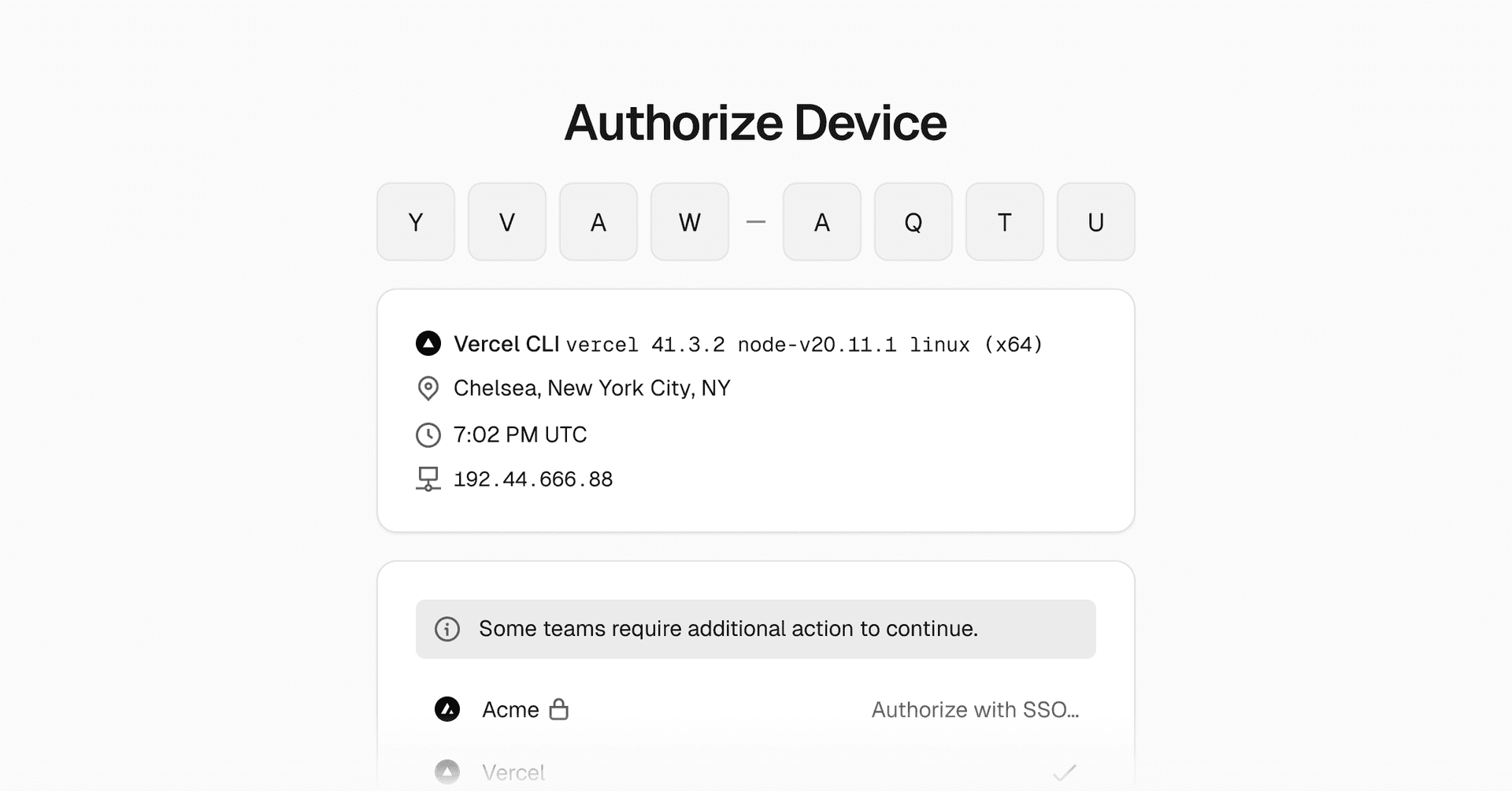 Authorize Device Flow