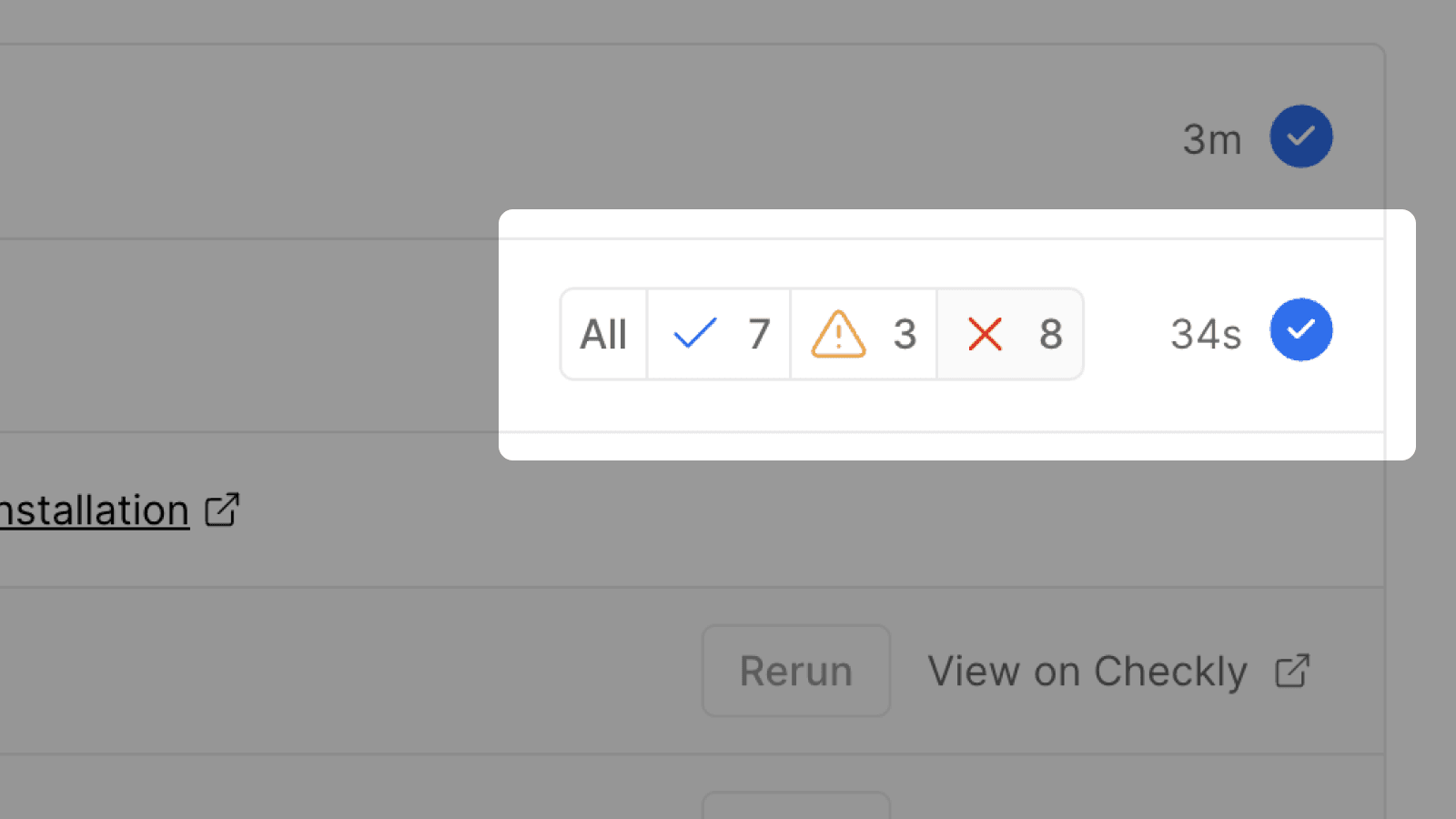 Checks Status Filter - DARK