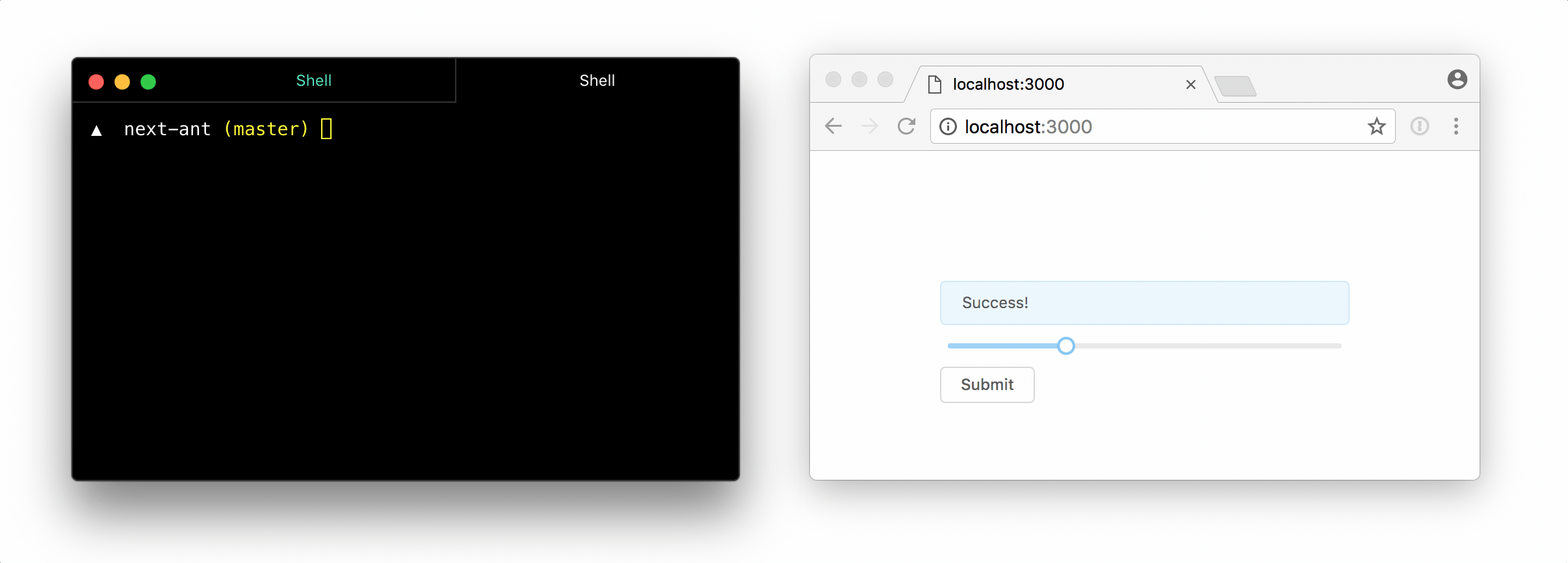 After we create the page, we introduce an error and then¬ promptly fix it.