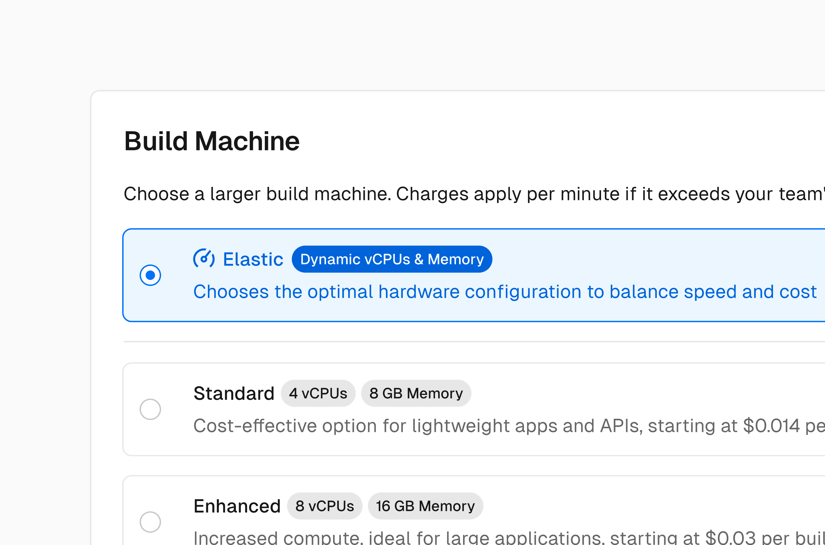 Elastic Build Machine Settings - Dark