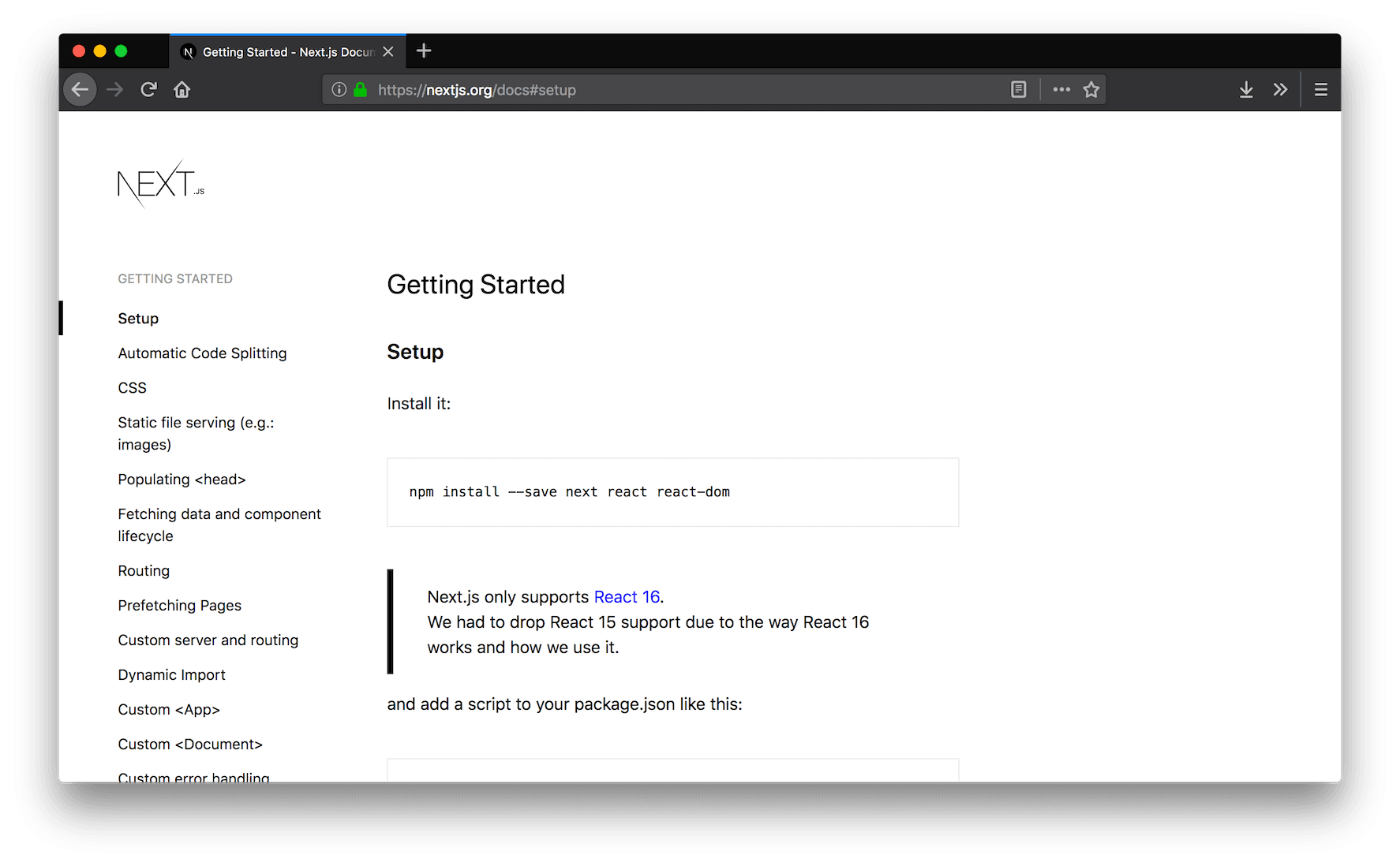 The documentation will always reflect the latest stable version