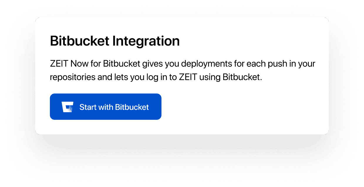Connect your individual or team account with Bitbucket.
