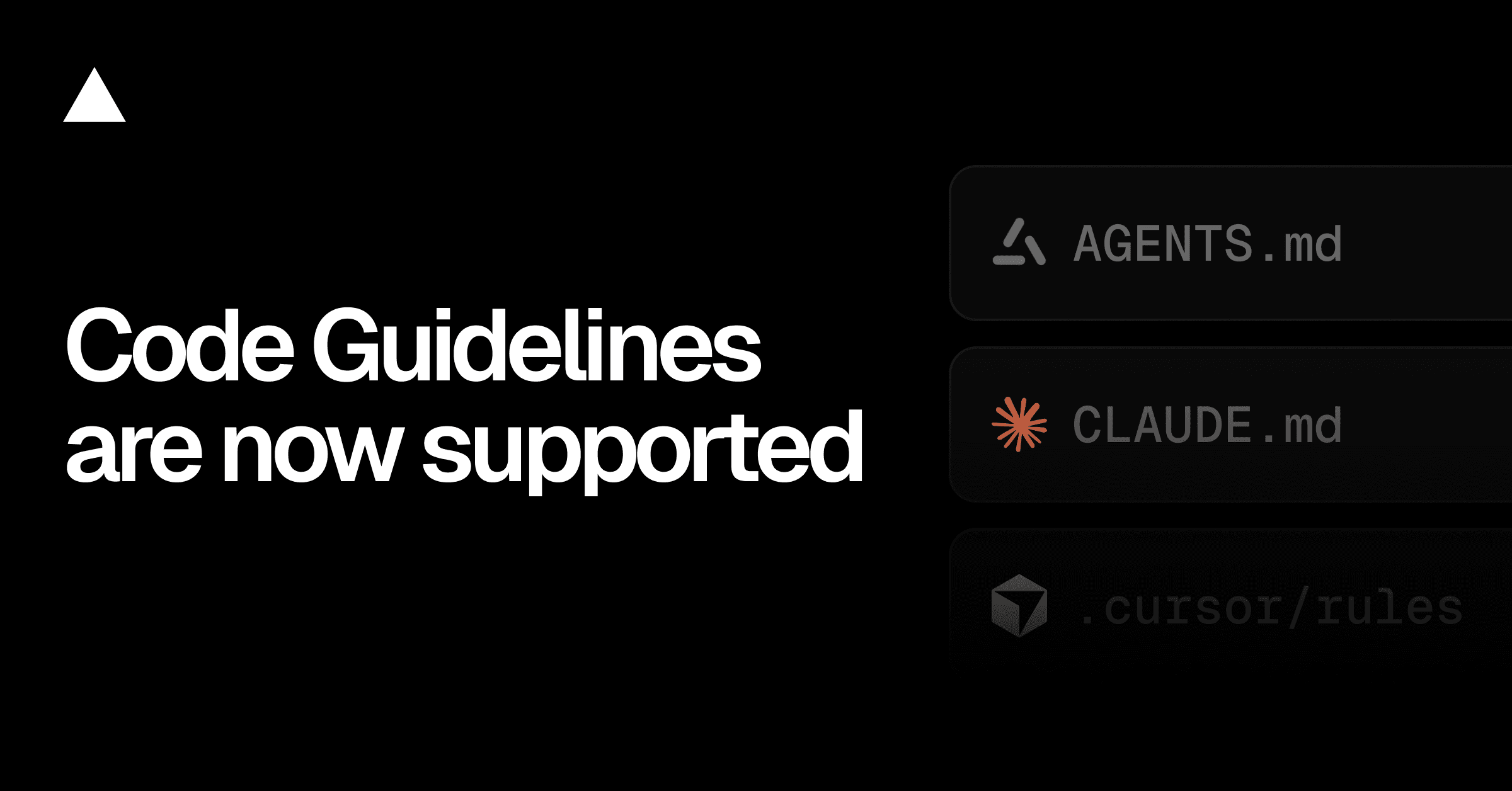 Vercel Agent Coding Guidelines Support (2)