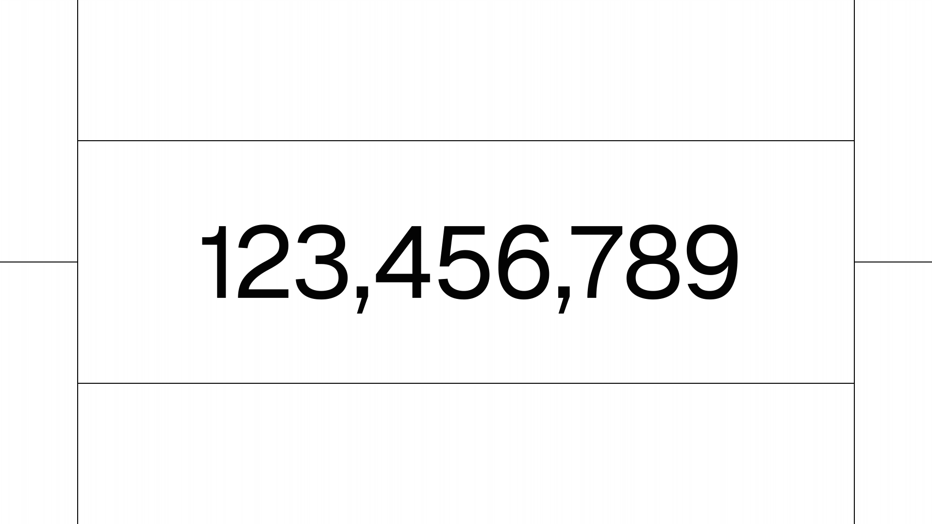 Final counting animation