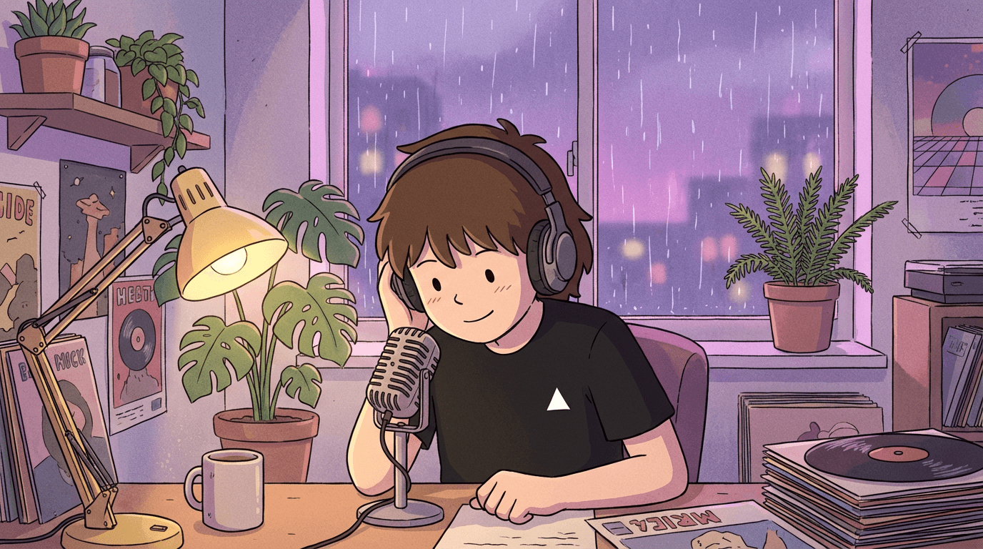 팟캐스트 진행자 일러스트레이션