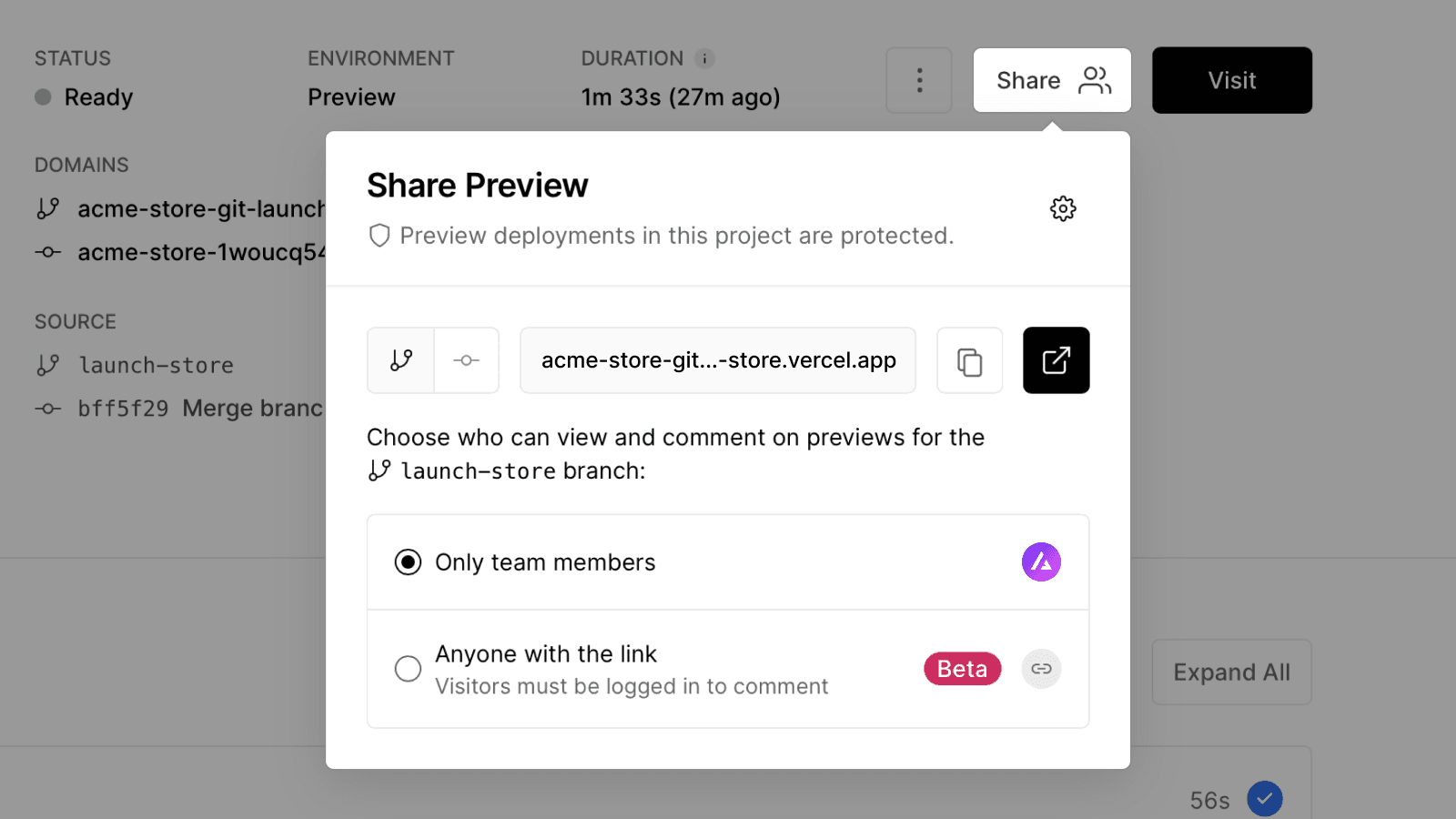 Preview Protection Beta - Dark Mode