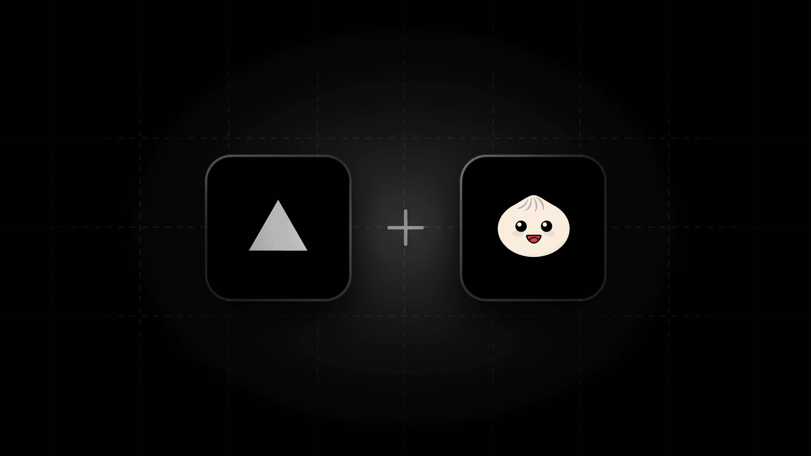 Vercel + Bun logo in dark theme