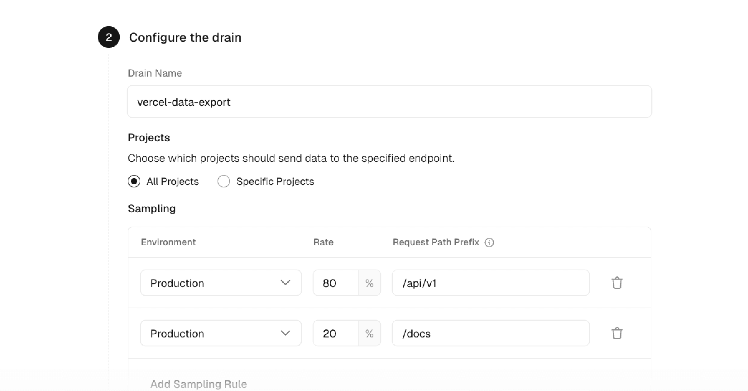 Advanced Sampling Rules Dark