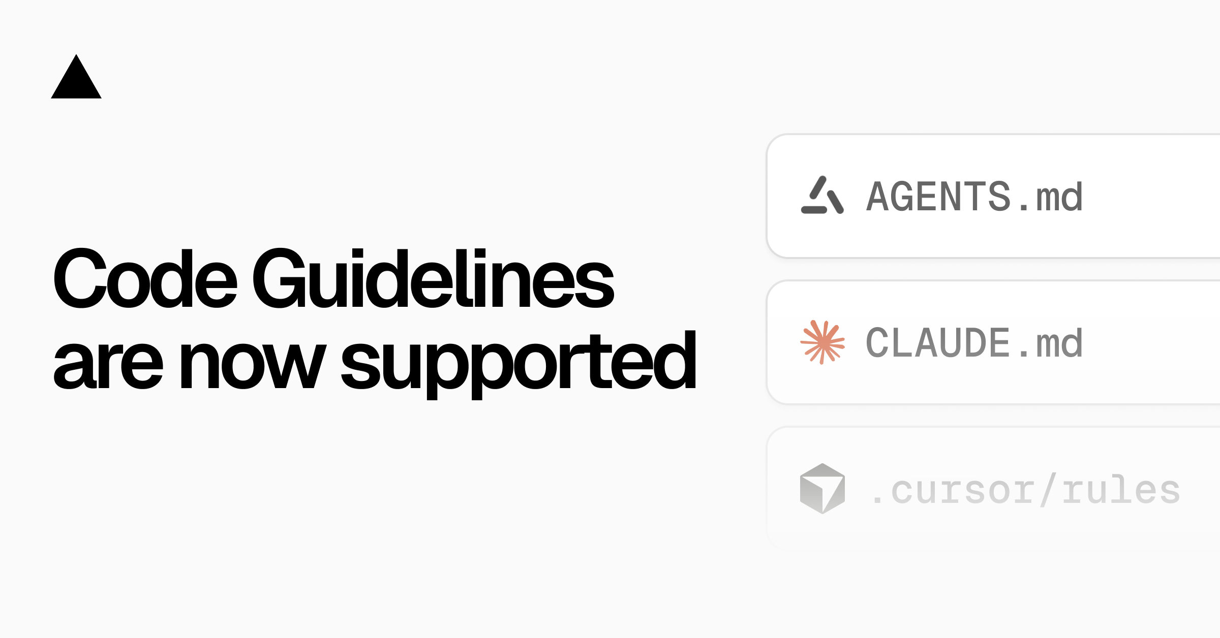 Vercel Agent Coding Guidelines Support (2)