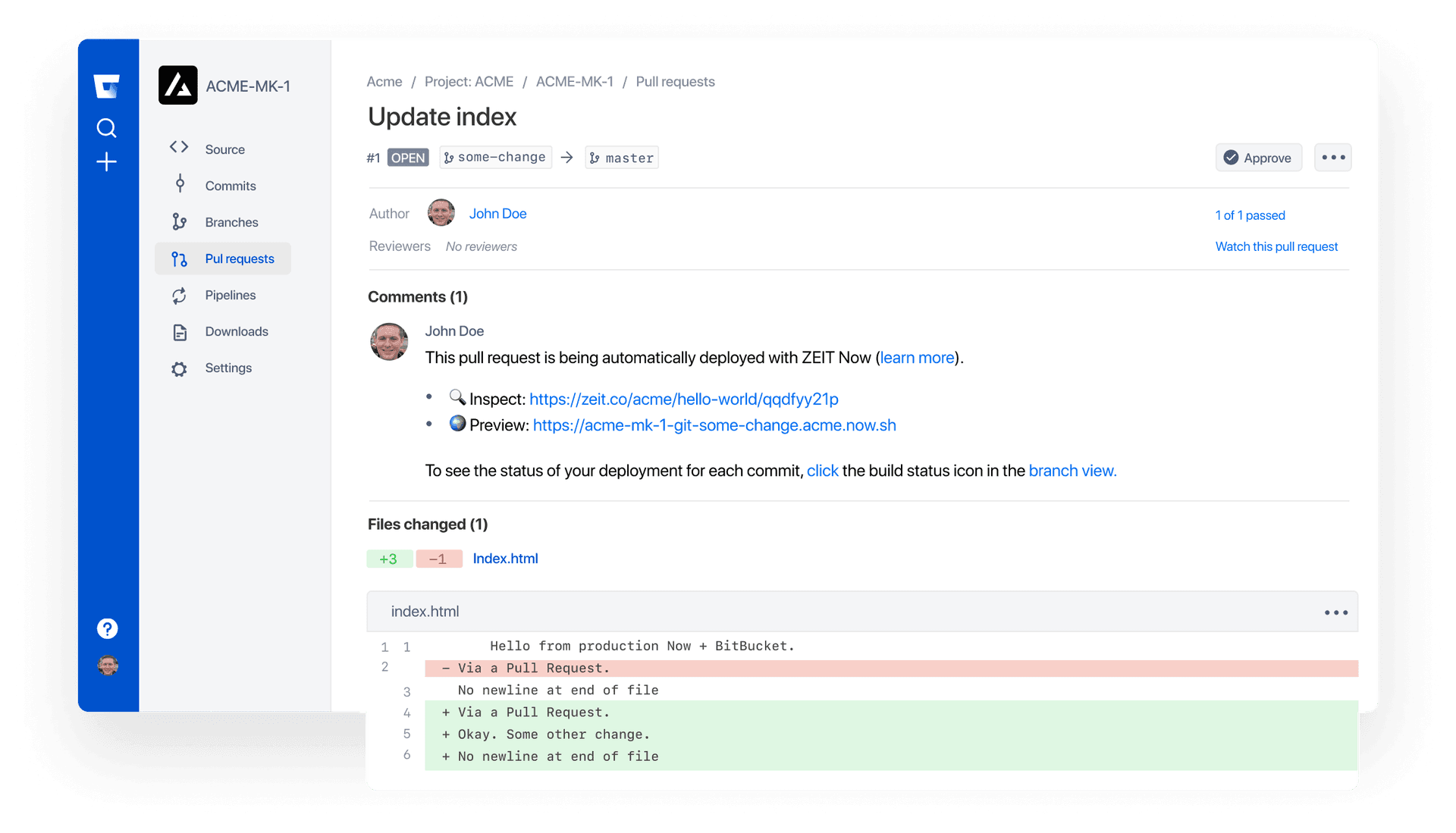 Commits pushed to Bitbucket are automatically built and deployed with Vercel.