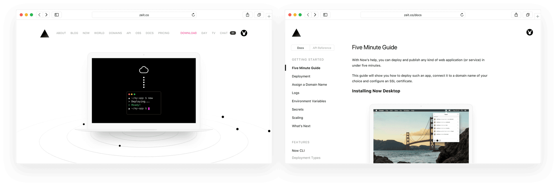 Both of our pages have a seamless experience, but they belong to separate apps