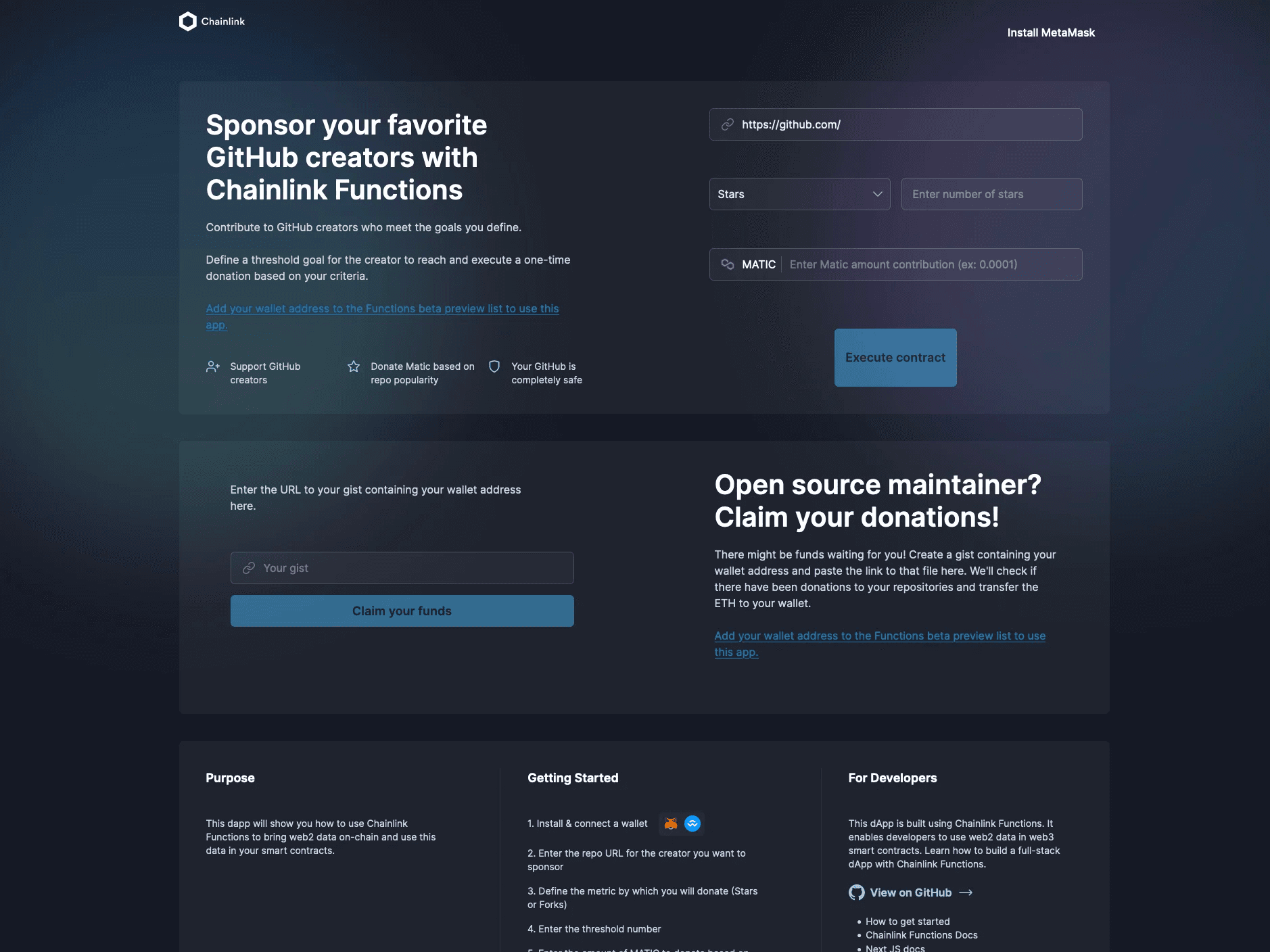 Chainlink / Chainlink Functions Demo