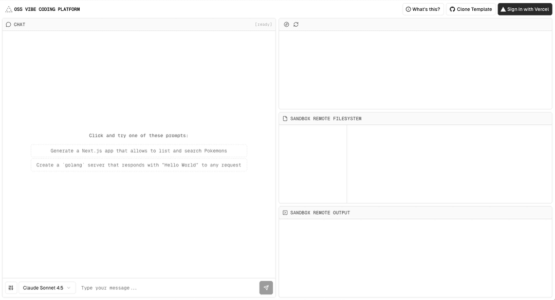 Vibe Coding Platform - Vercel